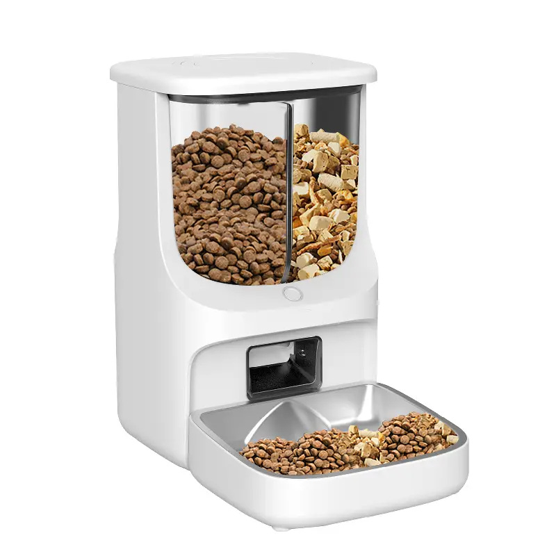5L Smart Pet Feeder with Dual Cameras, Dual Food Compartments & APP Control
