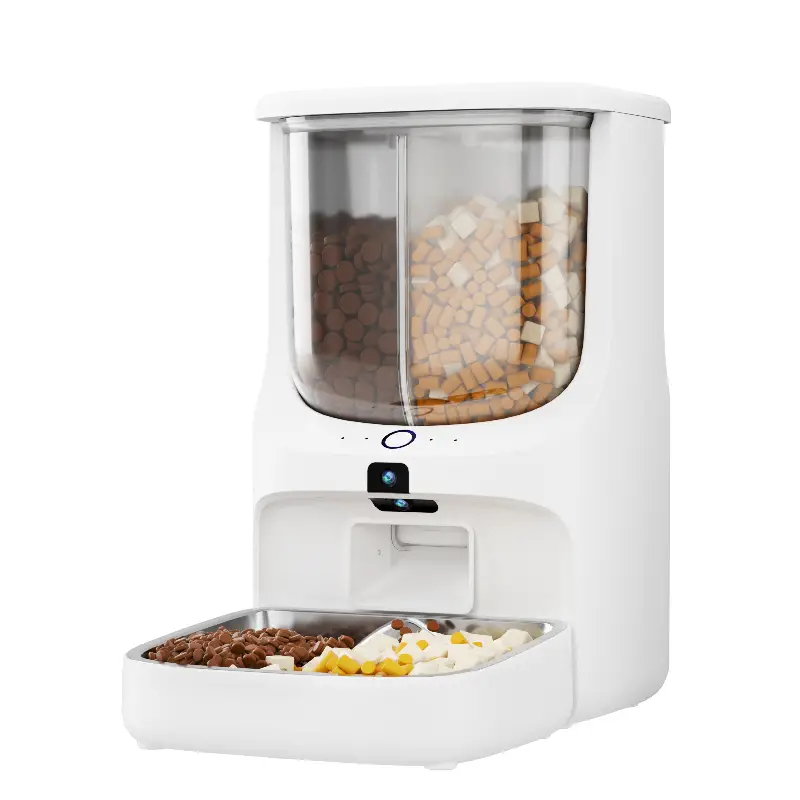 5L Smart Pet Feeder with Dual Cameras, Dual Food Compartments & APP Control